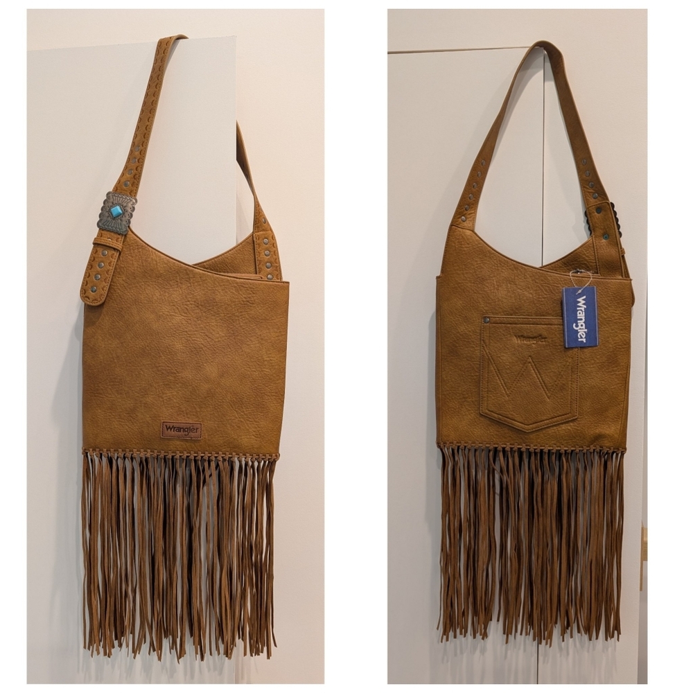 Wrangler Turquoise Stone Concho Fringe Bag